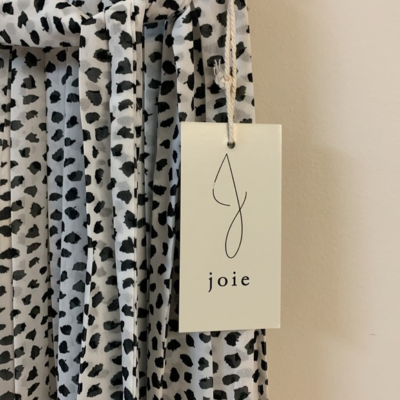 BNWT Anthropologie Joie White Pleated Midi Skirt  size M - Picture 3 of 4